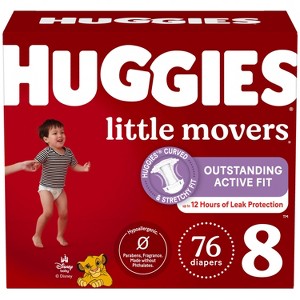 Huggies Little Movers Disposable Diapers - Econ+ Pack - Size 8 - 76ct - 1 of 4