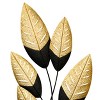 Metal Wall Sculpture Black/Gold - StyleCraft: Iron Leaf Design, Modern Decor, Vertical Orientation - 3 of 3