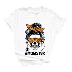 Simply Sage Market Women's Momster Skull Short Sleeve Graphic Tee - 1 of 4