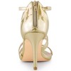 Allegra K Women's Open Toe Strappy Ankle Strap Back Zip Stiletto Heel Sandals - 3 of 4