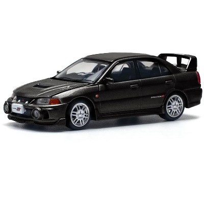 Mitsubishi Lancer Evolution IV RHD (Right Hand Drive) Pyrenees Black Pearl 1/64 Diecast Model Car by Pop Race
