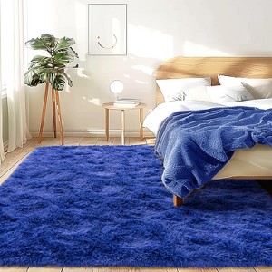 Soft Shag Area Rug 6x9 for Living Room or Bedroom, Fluffy Non-Slip Plush Carpet, Cozy Fuzzy Indoor Rug for Kids Room - 1 of 4