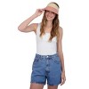 Tahari Women's Marled Straw Visor Hat with Fabric Band - Packable Straw Hat for Women - 2 of 4