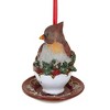Roman, Inc 4.25 In Cardinal Cup Ornamrent Holly Teacups Saucer Tree Ornaments - 2 of 3