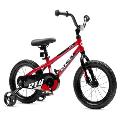 Royalbaby Rocket Outdoor Children's Bicycle Sporty Bmx-style Kid Bike With  Training Wheels, Reflectors, And Adjustable Seat, 16 Inch, Red : Target