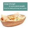 Aoibox Woven Bread Basket for Kitchen Counter, Handmade Wicker Serving Basket, Food Organizer & Display Storage for Spoon, Fork, Napkin, Fruits,Snacks - 2 of 4