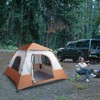 NAYSAYE Camping Tent 4 Person Spring Quick Open Tent with Mesh Design for Camping, White and Khaki - 2 of 4
