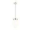Gideon 1-Light Pendant - Vintage Chic Steel Fixture with Opal Glass Shade, Dimmable, Damp Rated - 3 of 4