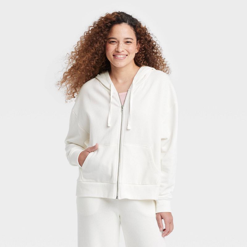 Women's Fleece Zip-Up Hoodie Sweatshirt - Colsie™, 3 of 9