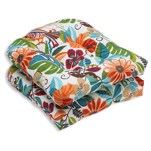 Pillow Perfect Lensing Jungle Outdoor Cushion Set - White : Target