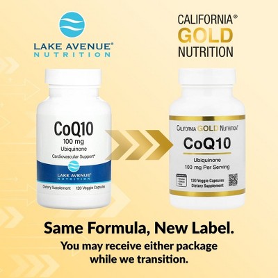 CoQ10, Coenzyme Q10, Ubiquinone, USP Grade, 100 mg, 120 Veggie Capsules