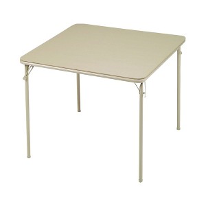 MECO Sudden Comfort 34 x 34 Inch Square Metal Folding Dining Card