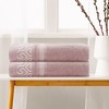 Unique Bargains Durable Soft Absorbent Quick Dry Cotton Bath Towel for Gym SPA and Yoga 2 Pcs - 3 of 4