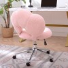 LOVMOR 360°Swivel Height Adjustable,Swivel Chair,Teddy fabric,home office chair - 3 of 4