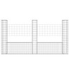 vidaXL U-shape Gabion Basket with 3 Posts Iron 102.4 in.x7.9 in.x59.1 in. - 3 of 4