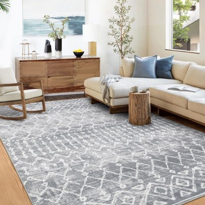 GAOMON Vintage Geometric Area Rug Washable Rug Soft Foldable Accent Carpet