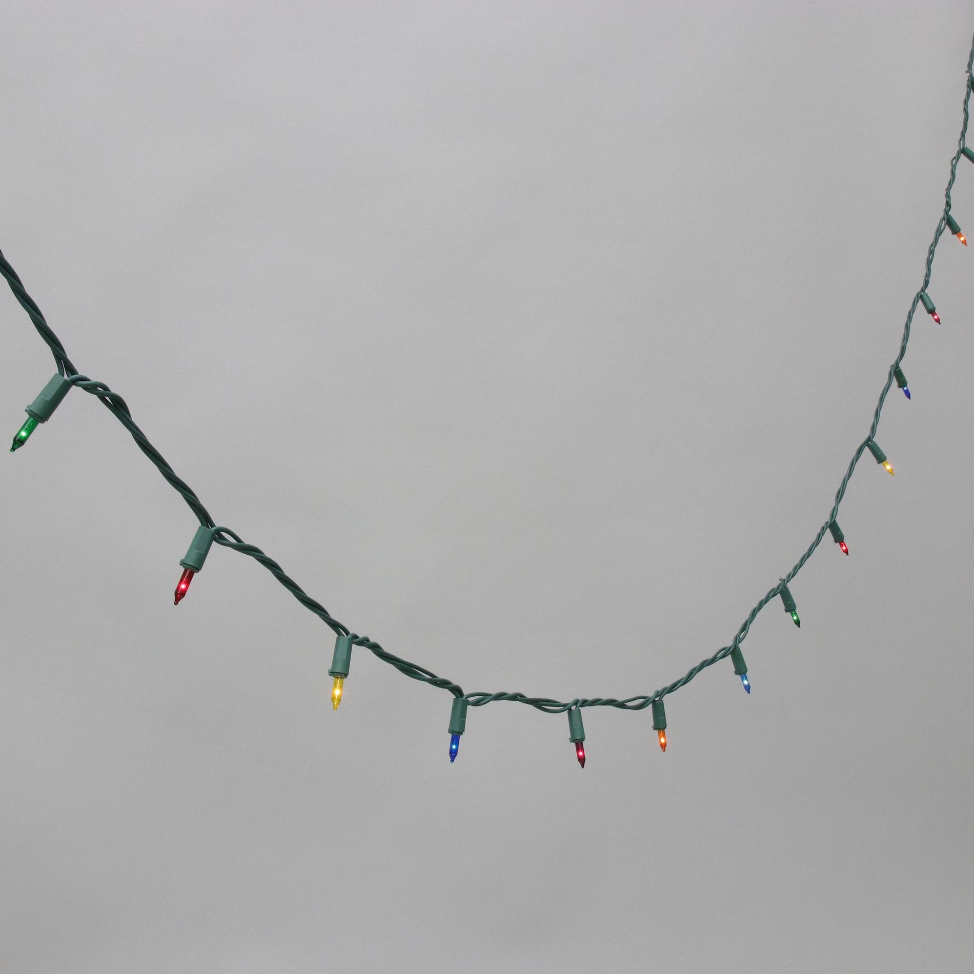 200ct LED Philips Heavy Duty Incandescent Indoor/Outdoor Miniature String Lights Multi-Colored with Green Wire
