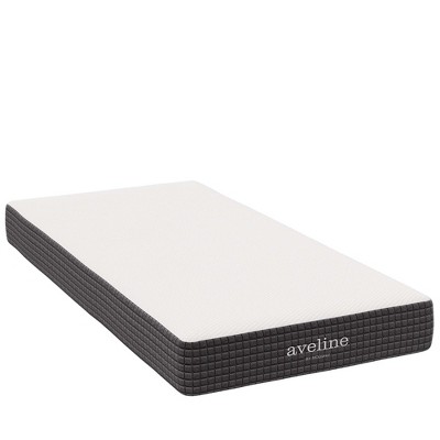Modway Aveline 8" Twin Mattress – Gel-Infused Memory Foam with Breathable Stretch Knit Cover for Pressure Relief