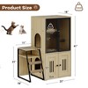 GustoWave Cat Litter Box Enclosure Furniture, 2 in 1 Hidden Double Cabinet Enclosed Litter Box with Ladder Wooden Cat Furniture - 2 of 4