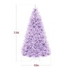 Best Choice Products Pre-Lit Lavender Christmas Tree, Artificial Full Holiday Decoration w/ Incandescent Lights - 2 of 4