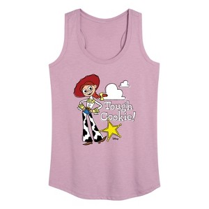 Women's - Disney - Jessie Tough Cookie Graphic Racerback Tank - 1 of 4