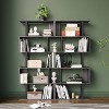 66'' Rustic Industrial 6-Tier Bookshelves and Bookcases With Open Storage Design - Cubicubi - 2 of 4