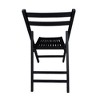 Syemin Wooden Folding Chair Set of 4, Foldable Decorative Chair for Living Room, Dining Room, Patio, Black, 15.6"*22.8"*31" - 3 of 4