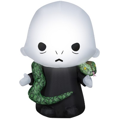 Gemmy Airblown Inflatable Lord Voldemort w/Nagini WB (WM), 4.5 ft Tall, Multi