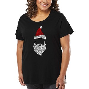 LA Pop Art Women's Word Art T-shirt - Santa Claus - 1 of 4