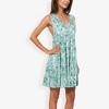 Anna-Kaci Women's Sleeveless V-Neck Floral Print Dress Tiered Flowy Sundress- Large, Green - 4 of 4