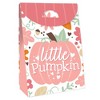 Big Dot of Happiness Girl Little Pumpkin - Fall Birthday or Baby Shower Gift Favor Bags - Party Goodie Boxes - Set of 12 - 3 of 4