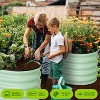 2Pcs Oval Raised Beds for Outdoor, Planter Raised Boxes with Open-Ended Base, Large Raised Planter Beds for Vegetables, Flowers - 3 of 4