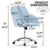 CAVINAS Adjustable Office Chair, Velvet Home Office Desk Chair, Ergonomic Office Chair, Swivel Chair, Backrest Seat, Desk Chair Comfy - 3 of 4
