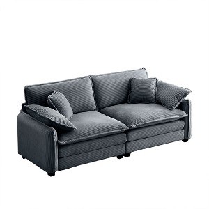 NicBex 81 Inch Corduroy Loveseat Sofa 2-Seater Sofa with 4 Pillows for Living Room,Apartment,Bedroom - 1 of 4