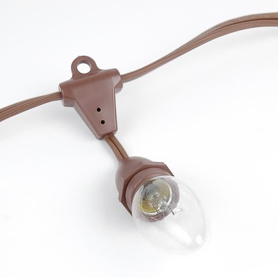 Commercial Grade Brown Wire Outdoor LED String Lights