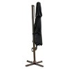 11.5' x 11.5' Double Top Round Aluminum Offset Umbrella Outdoor Hanging Cantilever Umbrella Black - Crestlive Products - 4 of 4