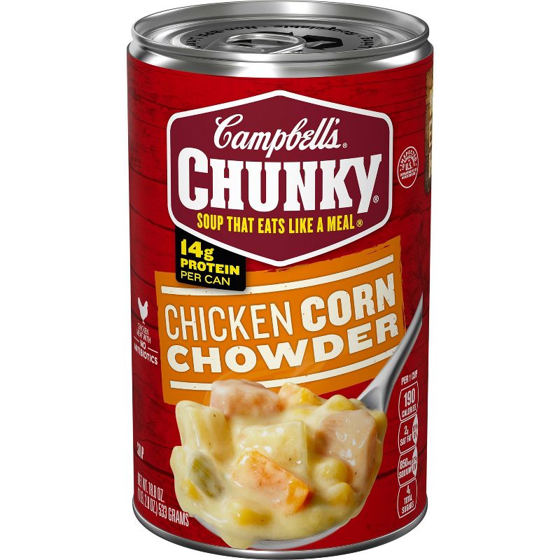 Campbell&#39;s Chunky Chicken Corn Chowder Soup - 18.8oz, 1 of 19