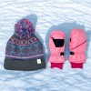 Rugged Bear Toddler Winter Hat & Ski Mittens Set - Cozy Beanie with Pom Pom & Warm Mittens for Boys & Girls, Ages 2-3 Years - 2 of 4