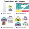 Big Dot of Happiness 90's Throwback DIY 1990s Party Clear Goodie Favor Bag Labels Candy Bags with Toppers Set of 24 - 3 of 4