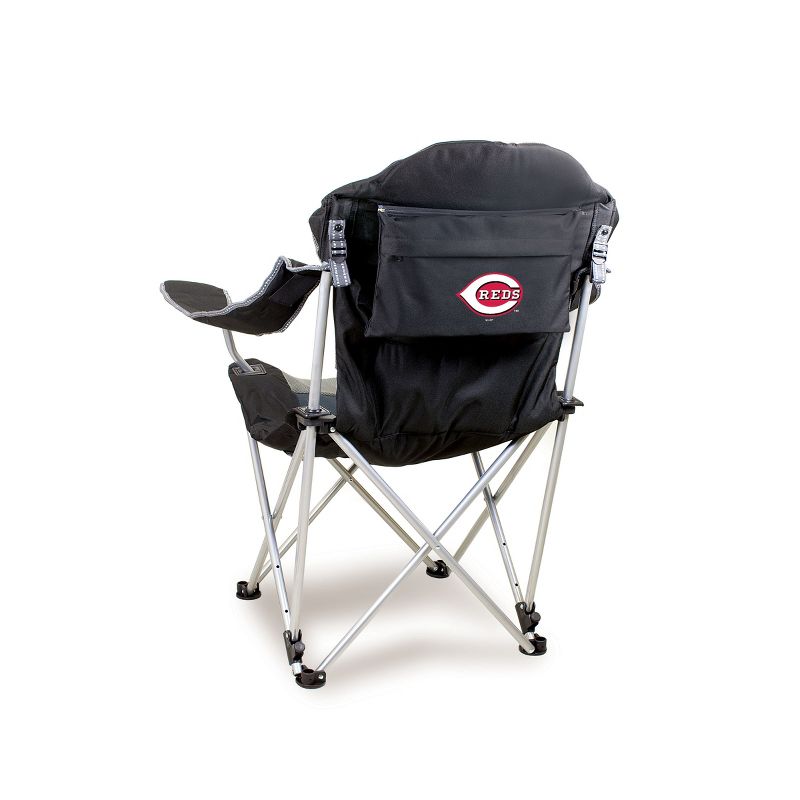 MLB Cincinnati Reds Reclining Camp Chair - Black with Gray Accents, 1 of 4