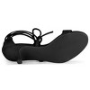 Allegra K Women's Elegant Faux Suede Lace Up Open Toe Kitten Heel Sandals - 4 of 4