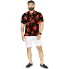 LA LEELA Mens Hawaiian Short Sleeve Button Down Shirt Men's Halloween Costumes Summer Shirt Casual Beach Vacation Shirts for Men Funny - image 2 of 4