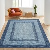 Acekool 9x12 Washable Area Rug, Modern Printed Braided Look, Non-Slip, Stain Resistant Large Brown Carpet for Bedroom, Living Room, Dining Room - 3 of 4