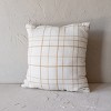 18X18 Inch Hand Woven Modern Plaid Pillow Tan Cotton With Polyester Fill - Foreside Home & Garden - 2 of 4