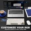 MaseiKar AL75 Wireless Mechanical Gaming Keyboard,Full Aluminum CNC,75% Layout,BT/2.4G/Wired,Hot Swap,Creamy Switches,TKL Gasket,RGB Backlight(Silver) - 2 of 4