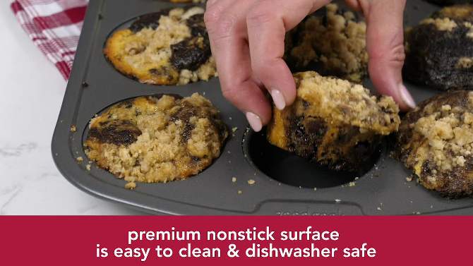 GoodCook Ready Nonstick 12 Cup Muffin Pan, 2 of 9, play video