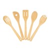 LunaLulinlk 5pk Bamboo Spoons for Cooking, Kitchen Essential Tools Set - 3 of 4