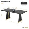 Bestier 70" Wooden Dining Table & Metal Kitchen Table Computer Gaming Desk for Home Office - 4 of 4