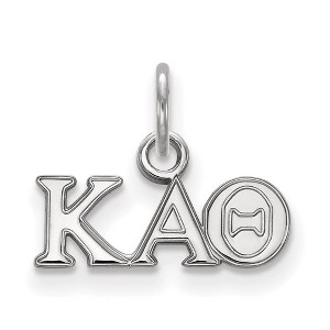 Black Bow Jewelry Sterling Silver Kappa Alpha Theta Greek Life Extra Small Pendant - 1 of 3