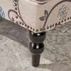Tufted Diamond Stitch Club Chair with Nailhead Trim, Turned Birch Wood Legs and Contemporary Comfortable Design - 4 of 4